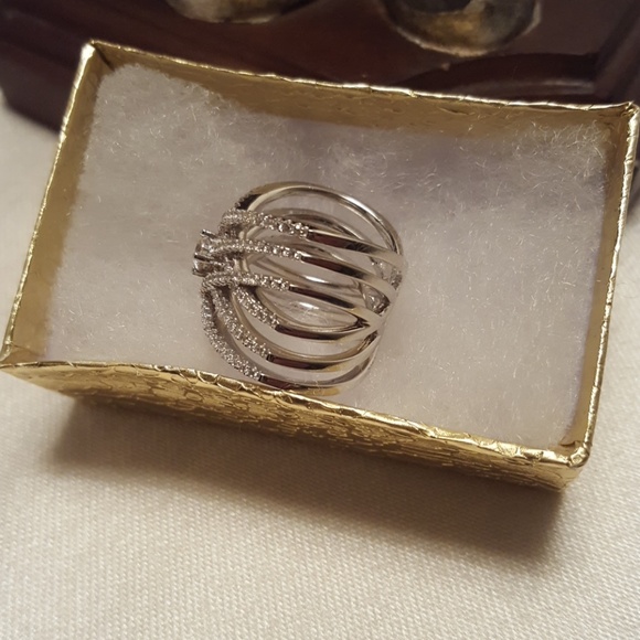 NWT 925 SS 6 Weave Strand Fashion Ring - Picture 6 of 6